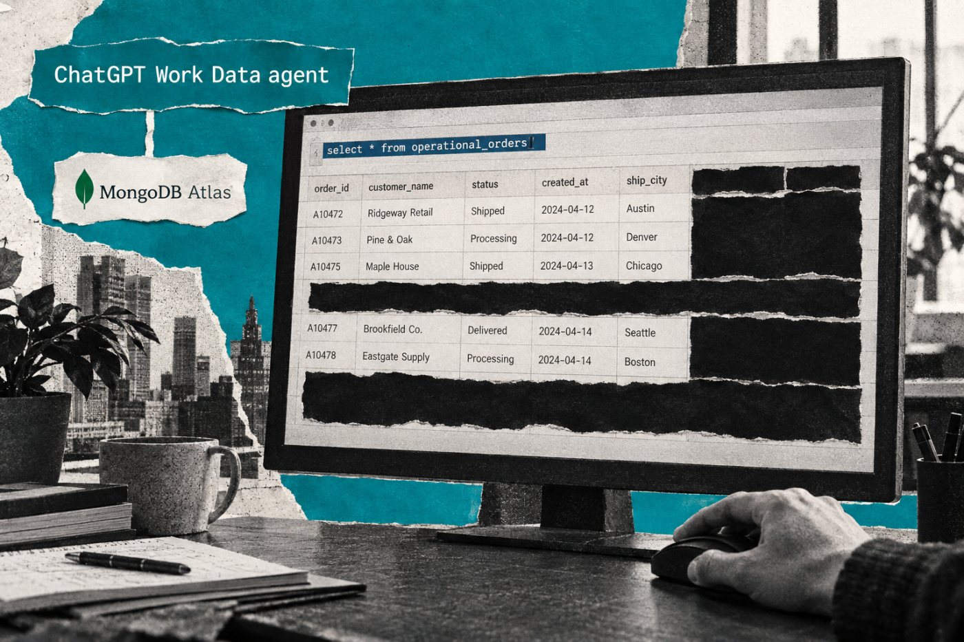 MongoDB Atlasの読み取り専用権限を継承し、許可された範囲だけをData agentが照会する状態