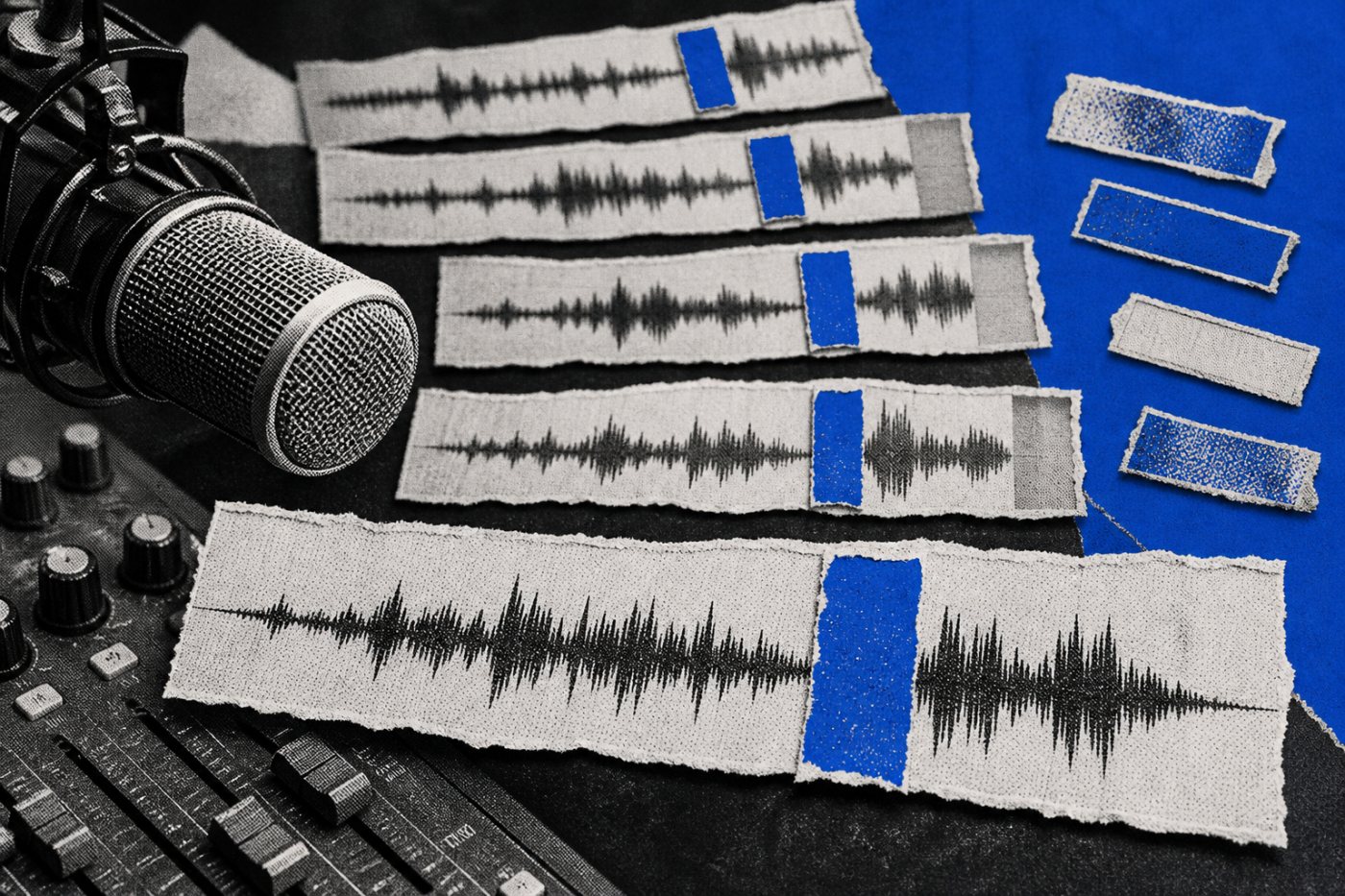 Un épisode de podcast et son catalogue monétisés par des emplacements publicitaires dynamiques.