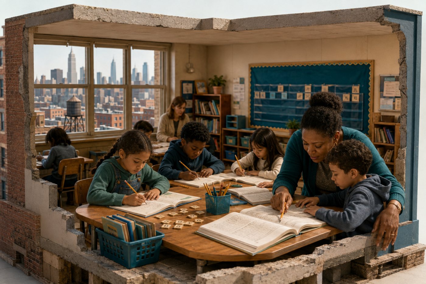 Alumnado de niveles inferiores de las escuelas públicas de Nueva York aprende con supervisión humana y sin acceso directo a IA generativa.