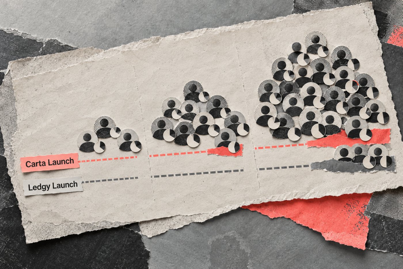 A 25, 40 és 60 érintettes növekedési helyzetben eltérő időpontban fogy el a Carta Launch és a Ledgy Launch csomagkártyája szerinti ingyenes keret.