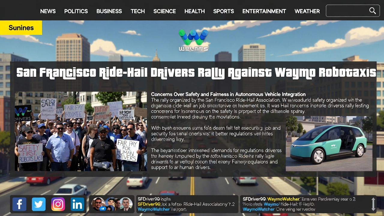 San Francisco Ride-Hail Drivers Rally Against Waymo Robotaxis Amid Safety and Fairness Concerns