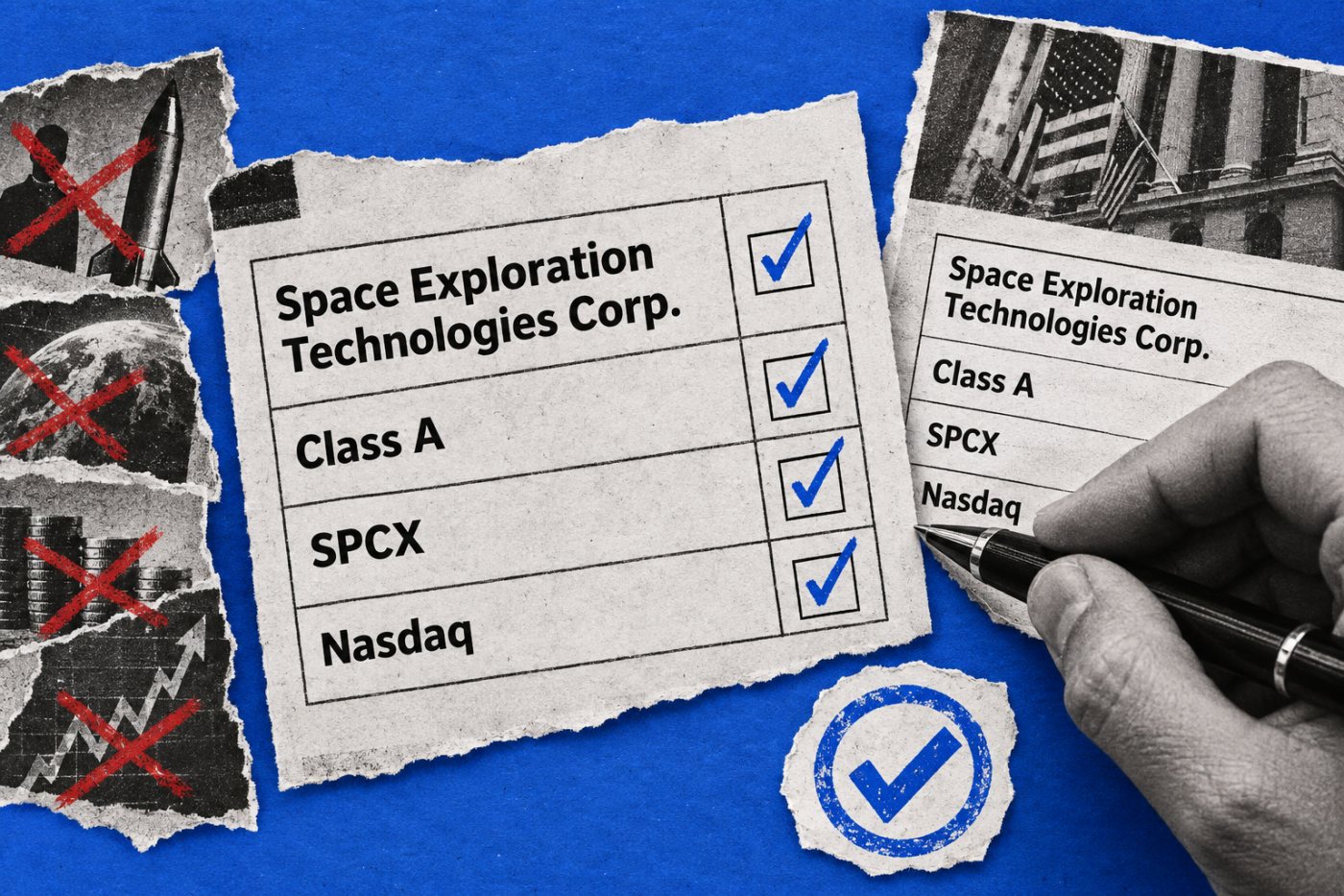 Space Exploration Technologies Corp. के Class A शेयर, SPCX टिकर और Nasdaq सूचीबद्धता का मिलान