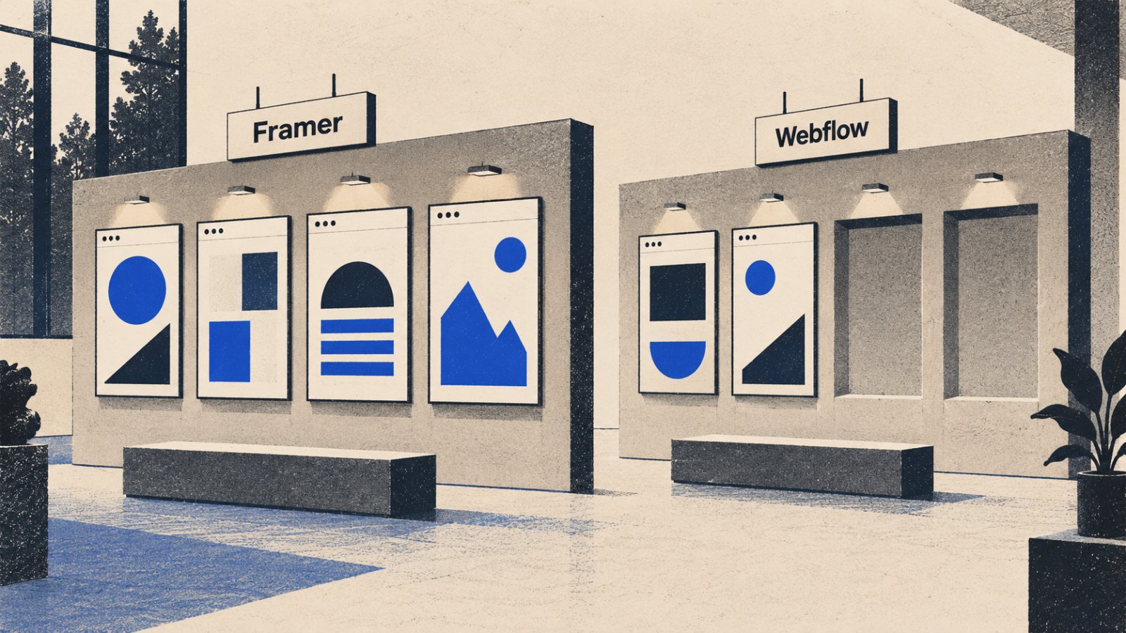 Framer vai Webflow? Neljän sivun testi paljasti ilmaistason rajan