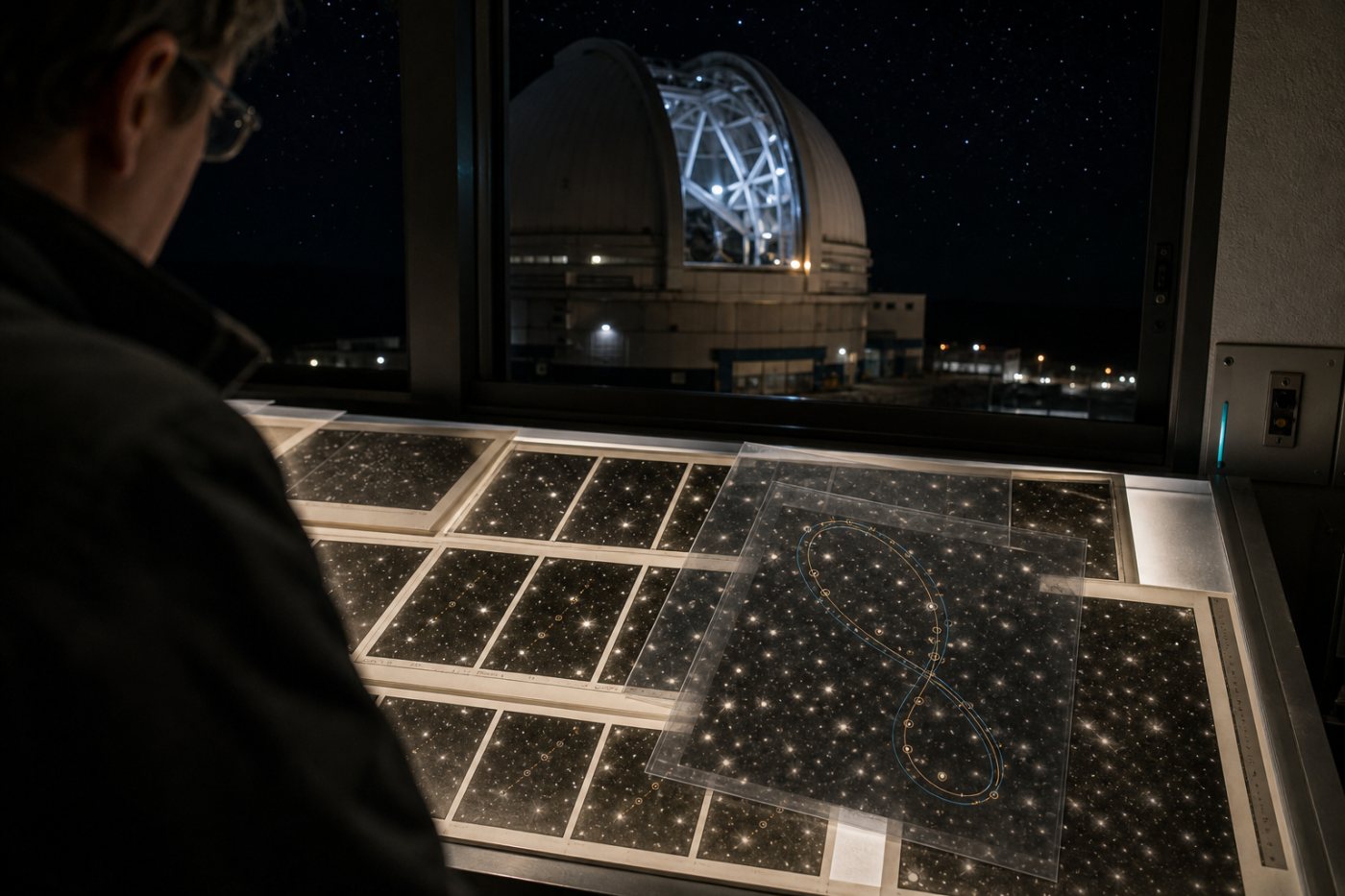 Le suivi de deux révolutions de S301 révèle l’accumulation d’un faible déplacement de son orbite.