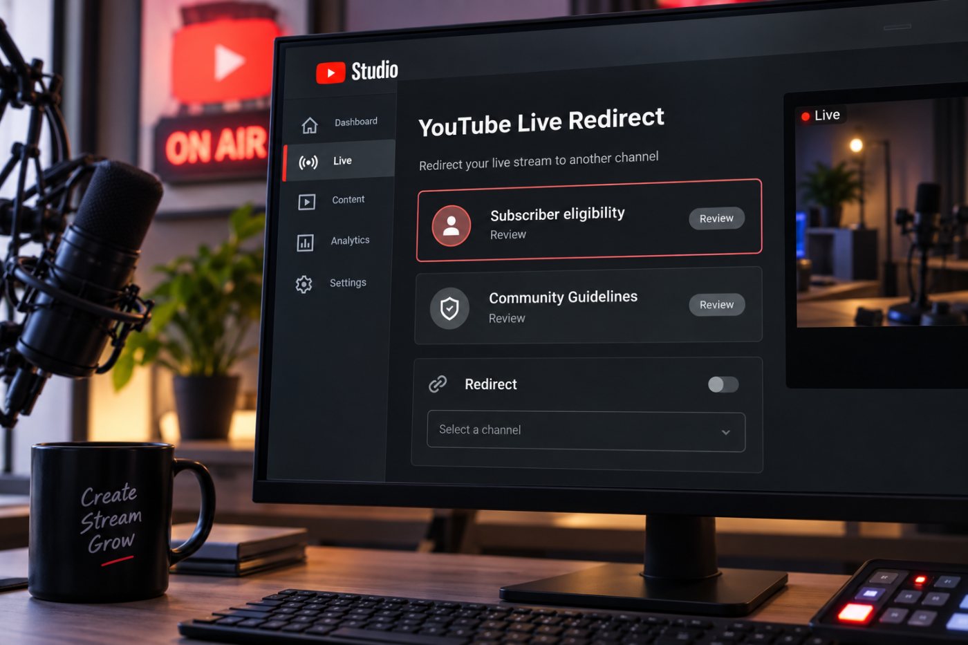 ठीक 1,000 सदस्यों वाला भेजने वाला चैनल Live Redirect की अधिक-से-1,000 पात्रता जाँच पूरी नहीं करता।