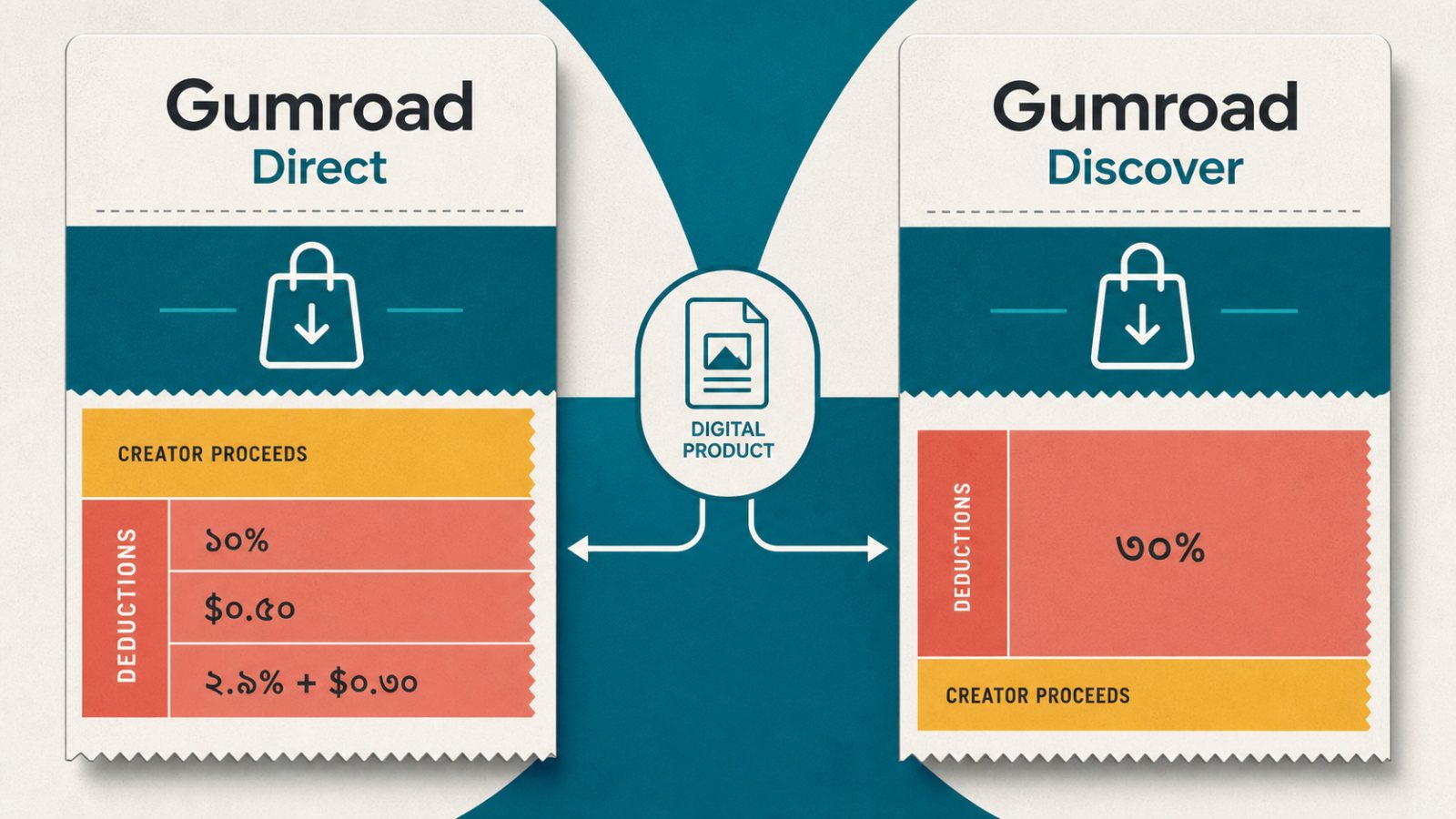 Gumroad-এ direct sale-ও সস্তা নয়—Discover ক্রেতায় কাটে ৩০%