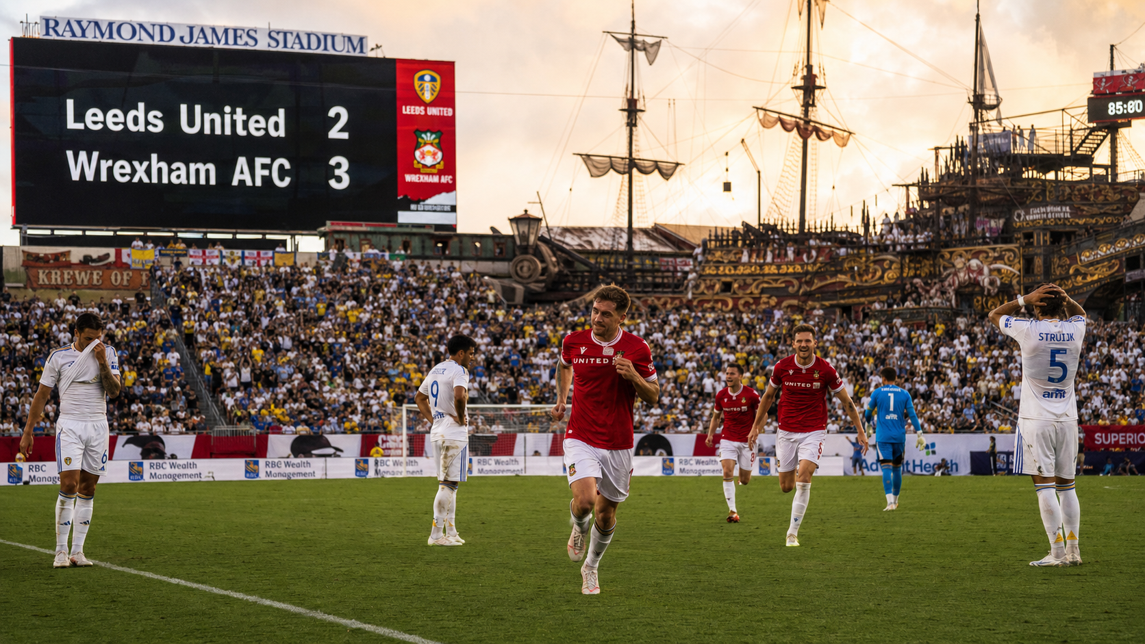 Leeds vs Wrexham: Red Dragons Win 3-2 in Tampa Pre-Season Friendly