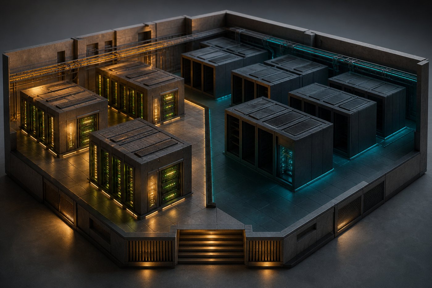 Capacidade de nuvem ocupada por terceiros e capacidade reservada absorvida pela Nvidia quando a demanda fica abaixo do piso.