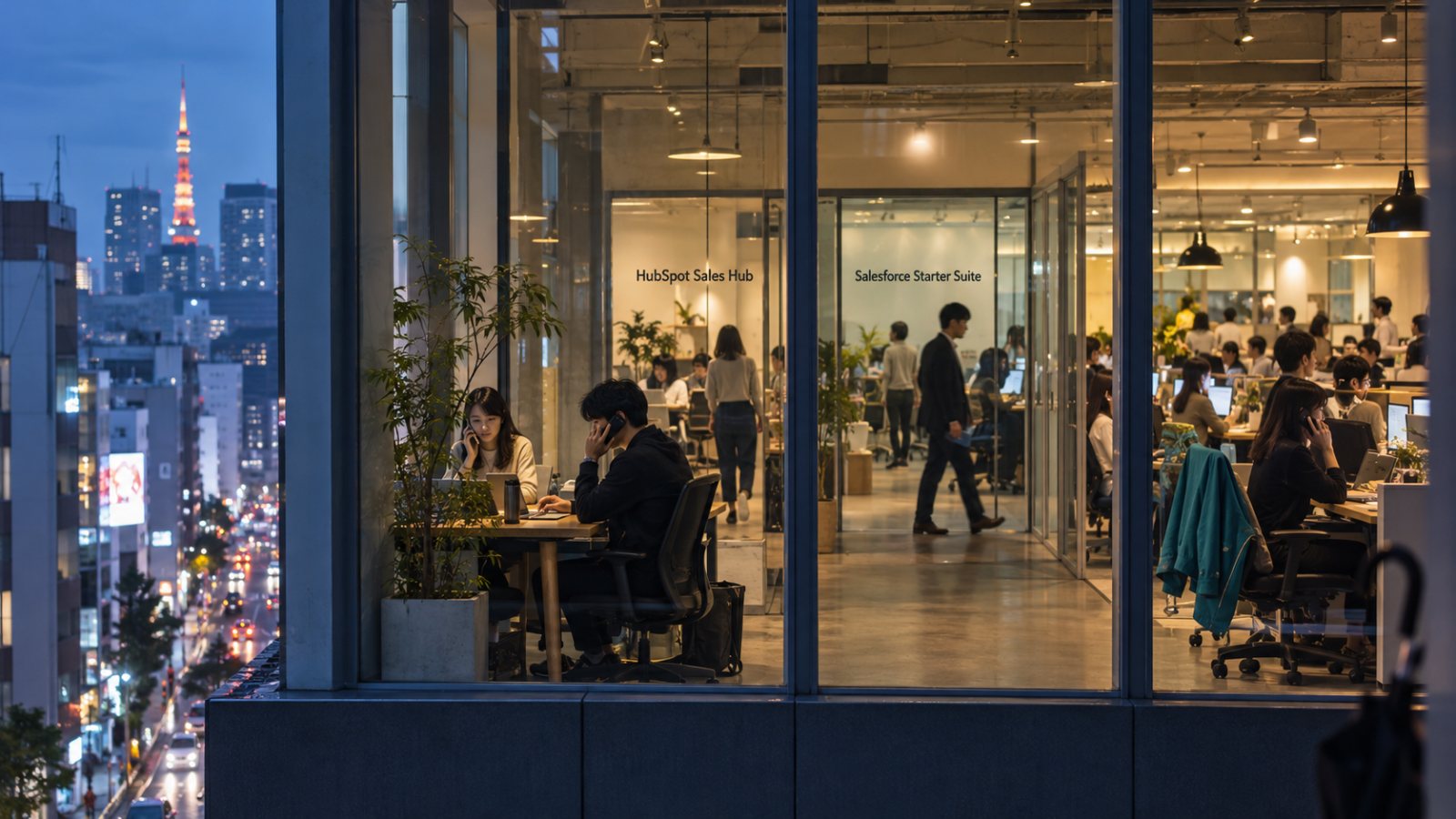 HubSpotかSalesforceか、無料枠の先は導入費まで比べる