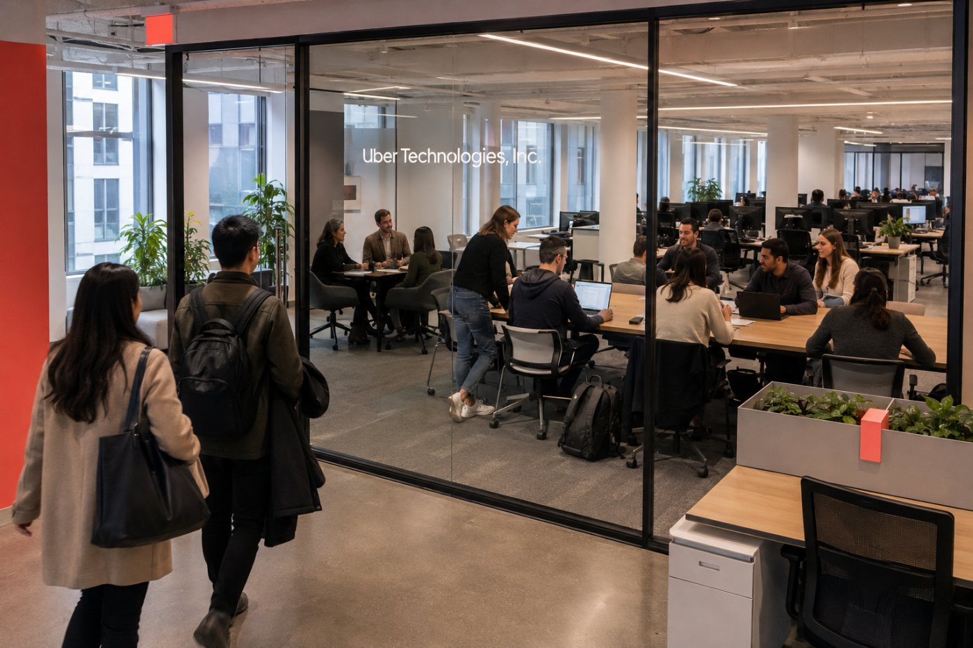 Les salariés d’Uber rejoignent un pôle de bureaux dans le cadre des trois jours de présence hebdomadaire.