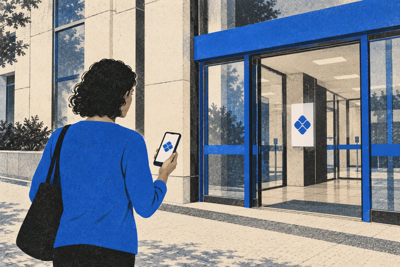 Pessoa procura seu banco para contestar um Pix ligado a uma falsa oferta de emprego.