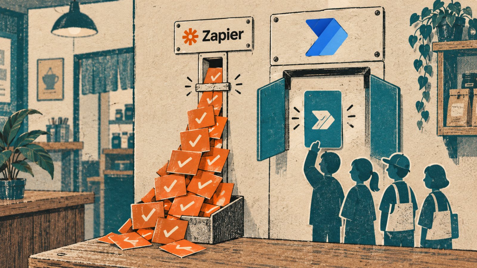 Zapier atau Power Automate: biaya tugas berhadapan dengan lisensi pengguna