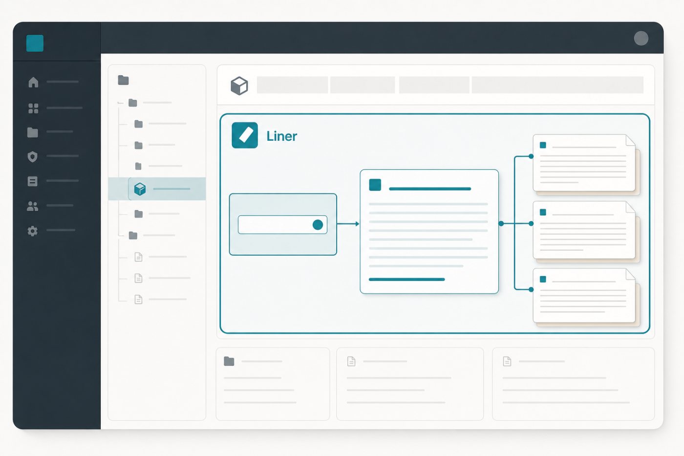 Поисковая технология Liner работает внутри корпоративной платформы HUMAIN ONE и возвращает ответ с подтверждающими материалами