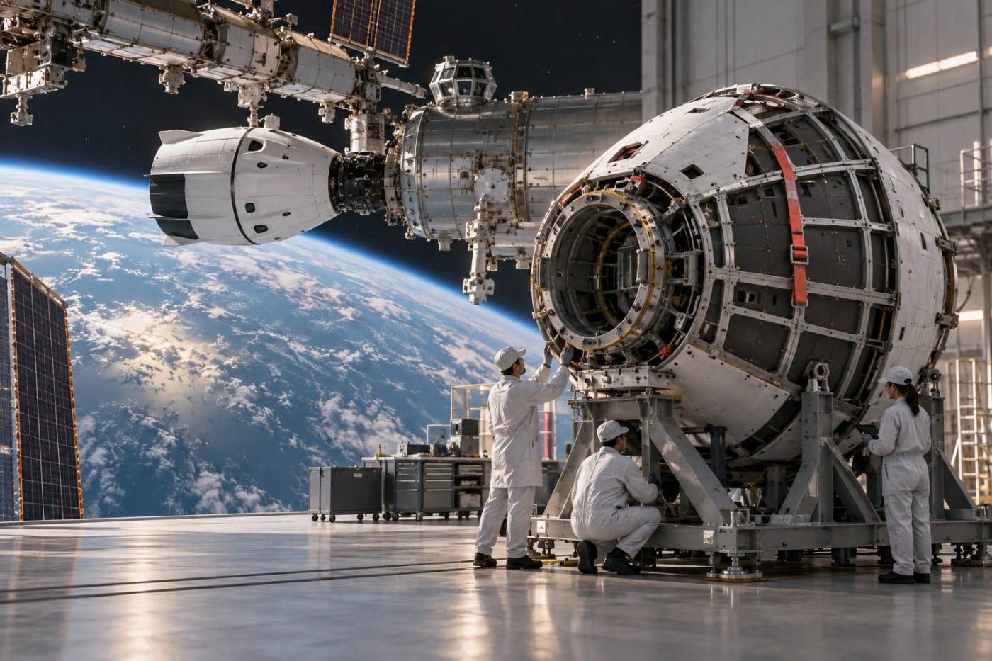 ISS پر فعال cargo service اور زمین پر زیرِ تیاری Nyx کے درمیان operational readiness کا فرق