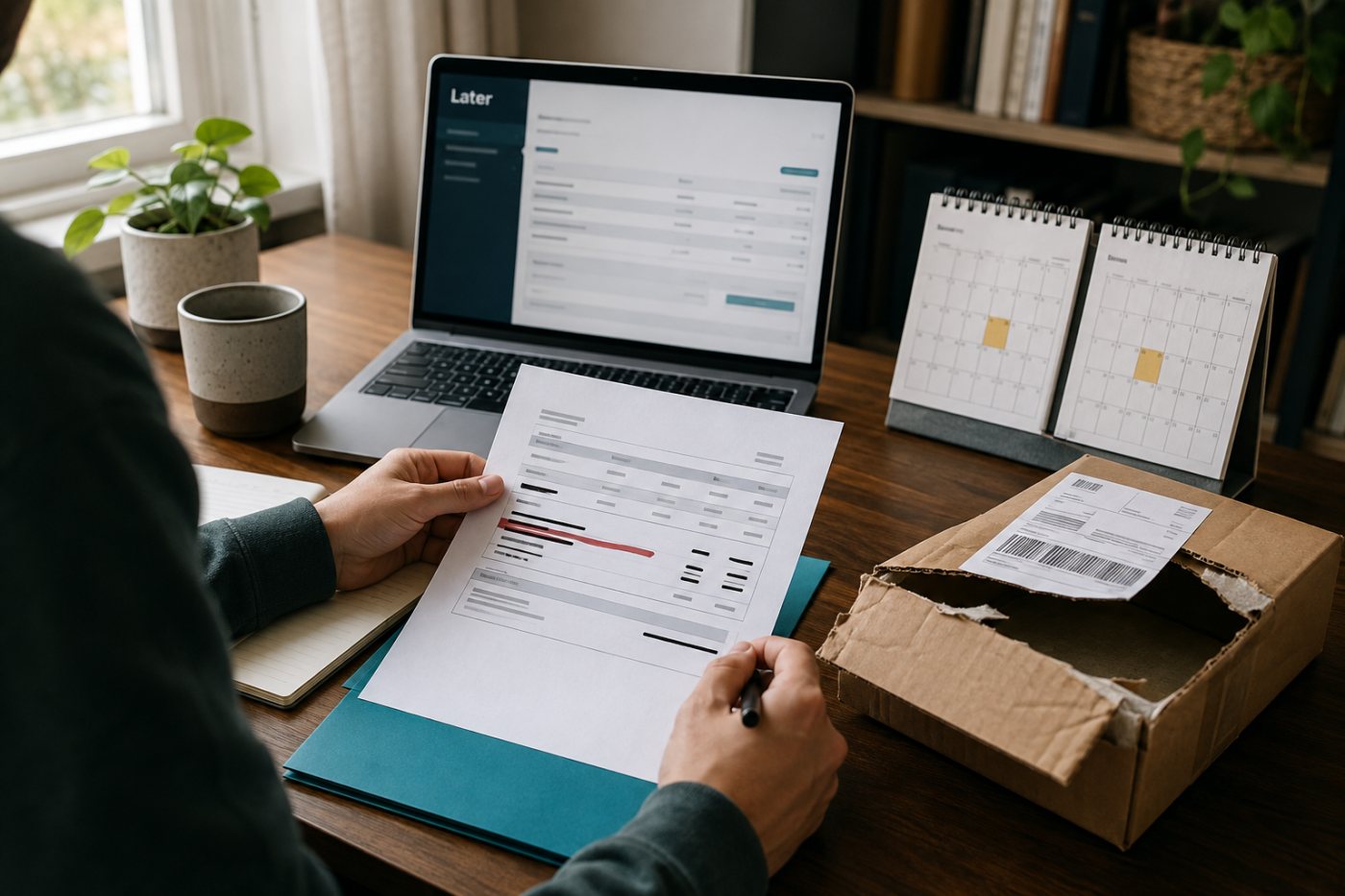 Pagamento no Later Creator conserva as datas de processamento, mas pode sofrer ajuste por devolução ou reversão.