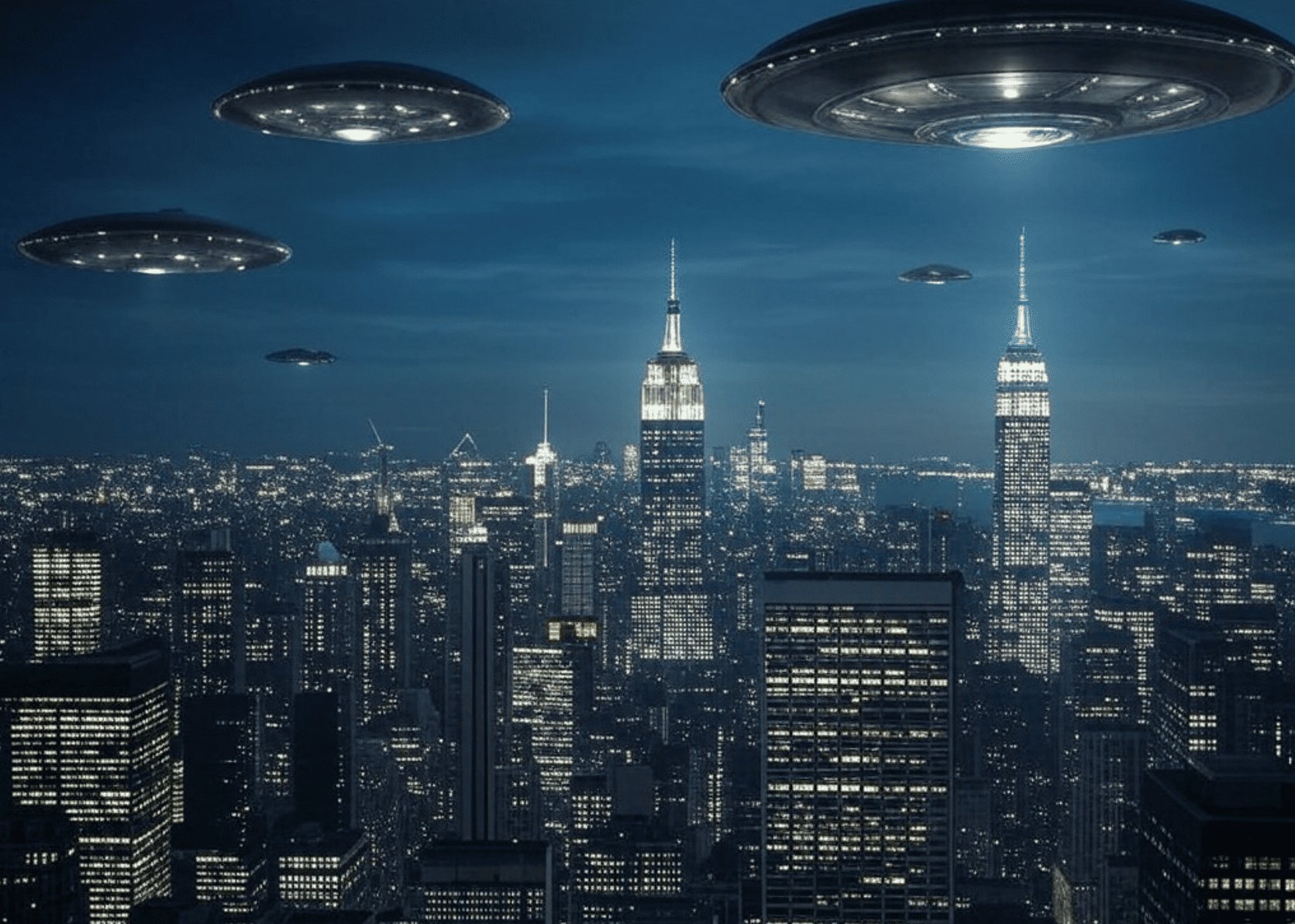 Flying Objects in New York: The Beginning and First Contact?