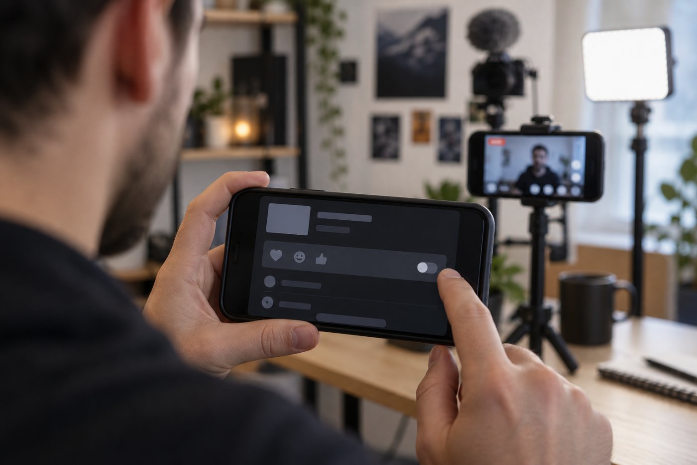 Ein Quell-Creator deaktiviert Watch With vor dem Start seines YouTube-Livestreams.