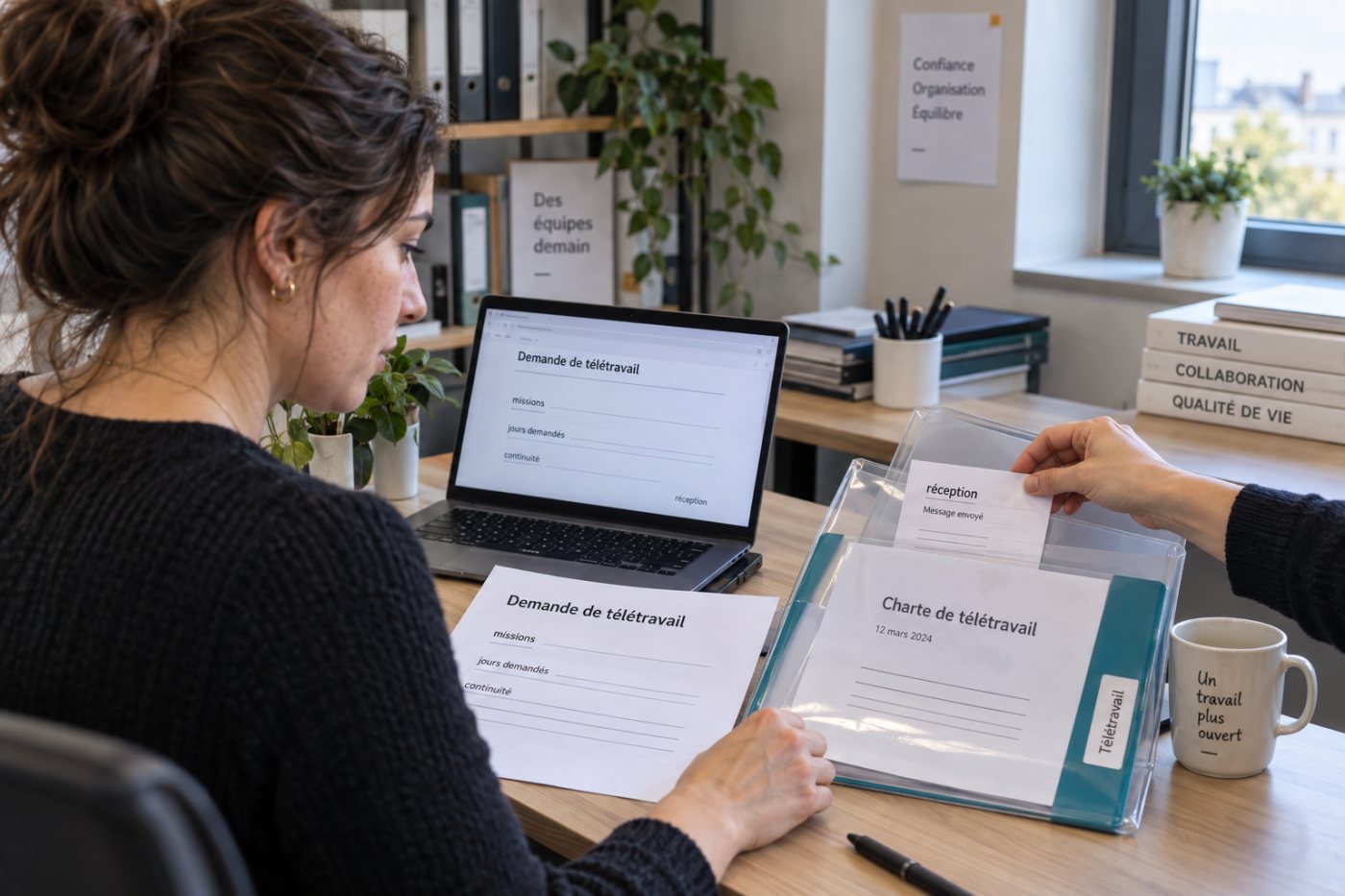 Demande écrite de télétravail documentant les tâches, les modalités proposées et le critère d’éligibilité