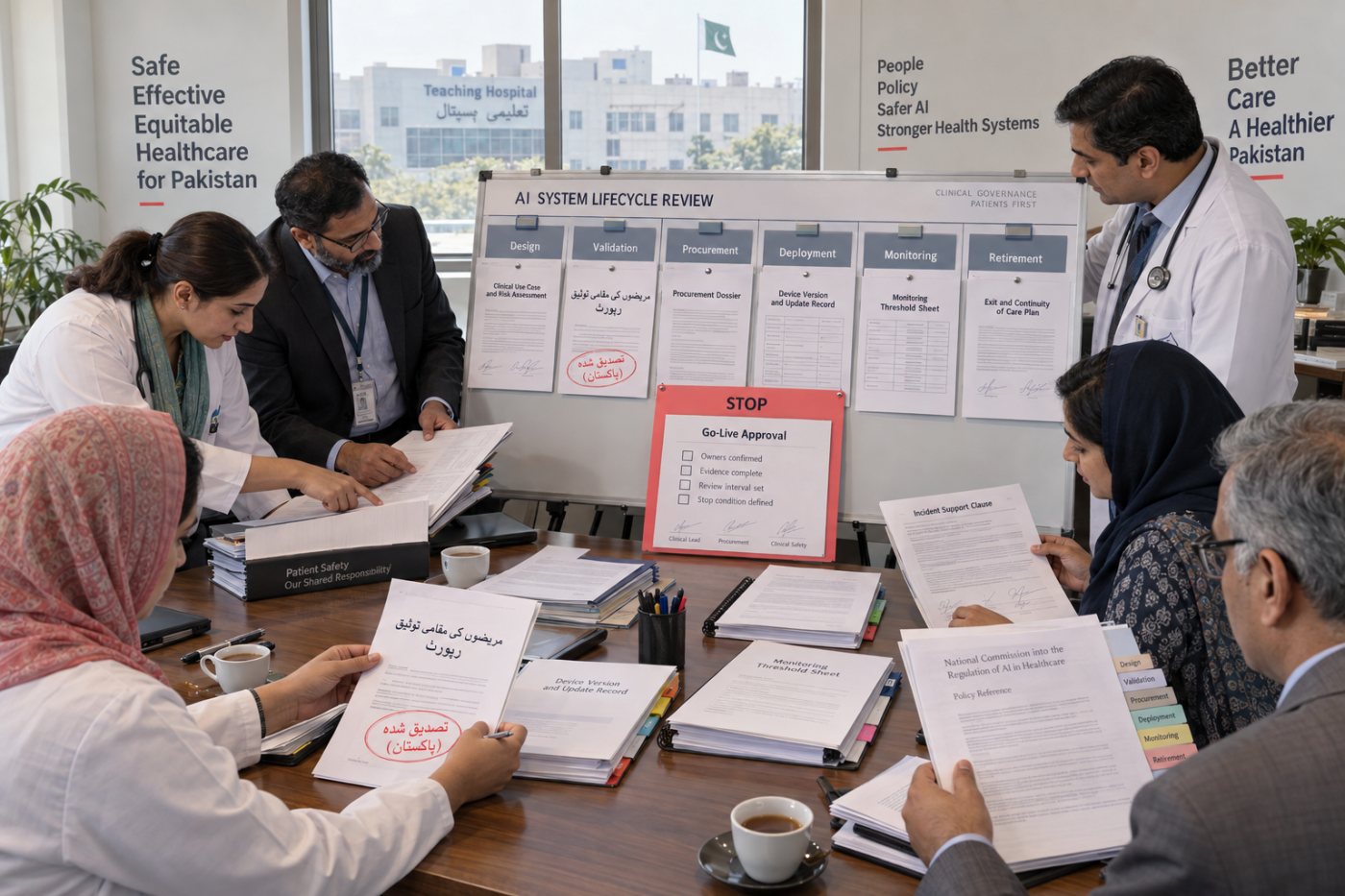 پاکستانی ہسپتال health AI کی خریداری سے پہلے مقامی validation، نگرانی اور retirement plan جانچتا ہے