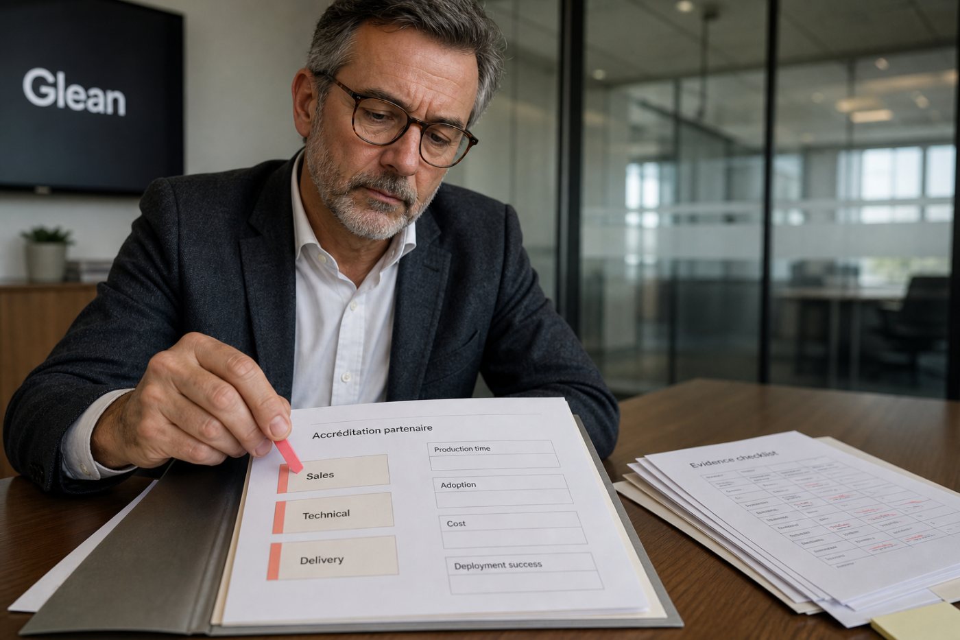 Les accréditations des partenaires Glean comparées à l’absence de résultats clients mesurés.