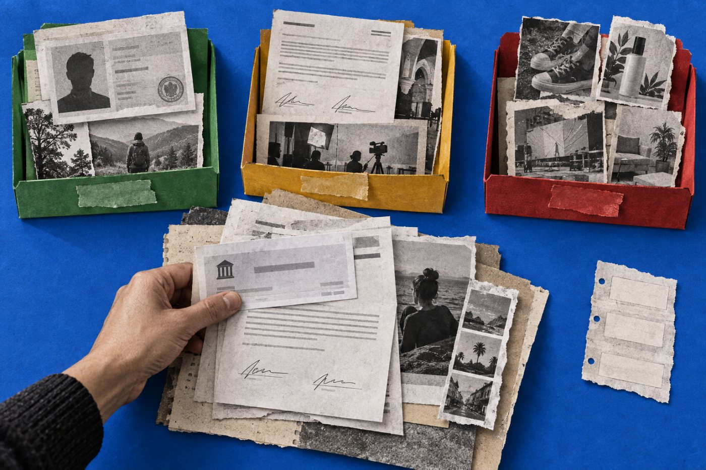 कानूनी पहचान, भुगतान, सामग्री अधिकार और खाता इतिहास के संयुक्त प्रमाण से साझेदारी जोखिम का निर्णय