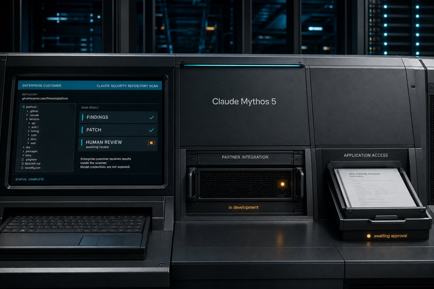 Disponibilidad de Mythos 5 separada entre el análisis activo de Claude Security, integraciones de socios pendientes y programas de acceso verificado.