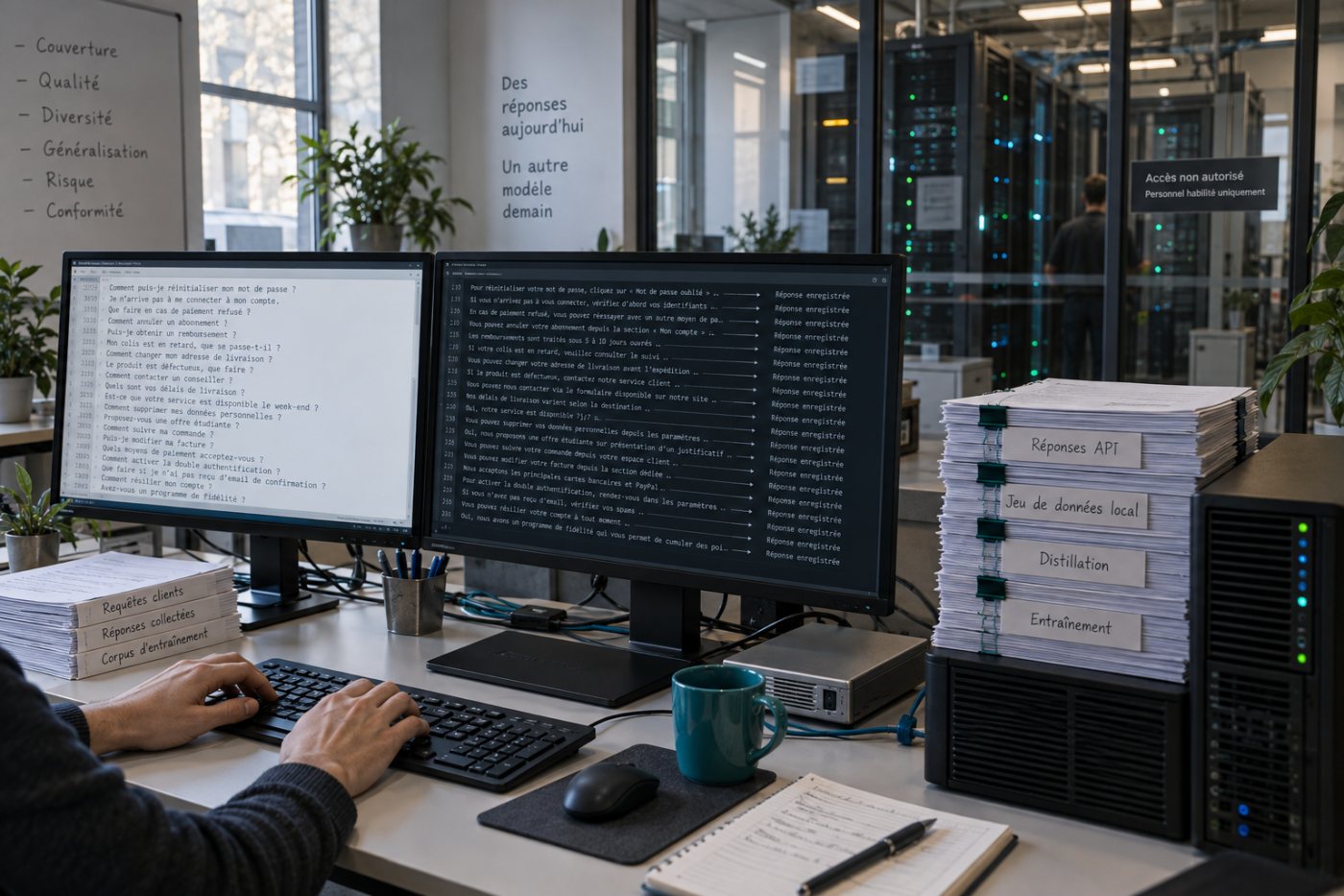 Une collecte automatisée transforme les réponses d’une API en corpus destiné à imiter son modèle.