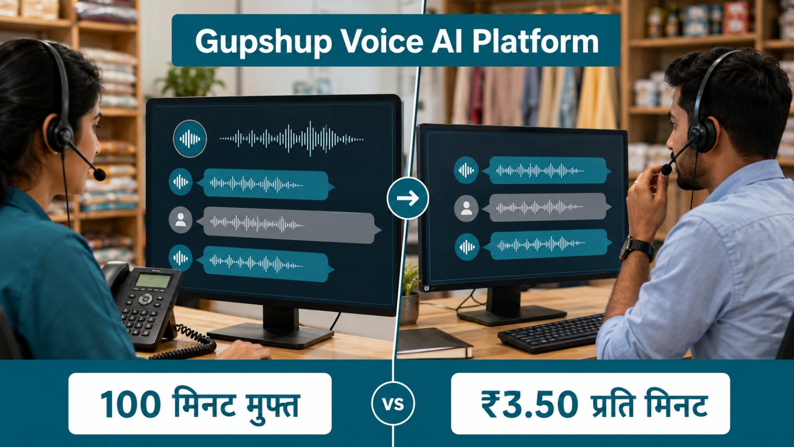 Gupshup Voice AI खुला—100 मिनट मुफ्त, फिर ₹3.50 प्रति मिनट