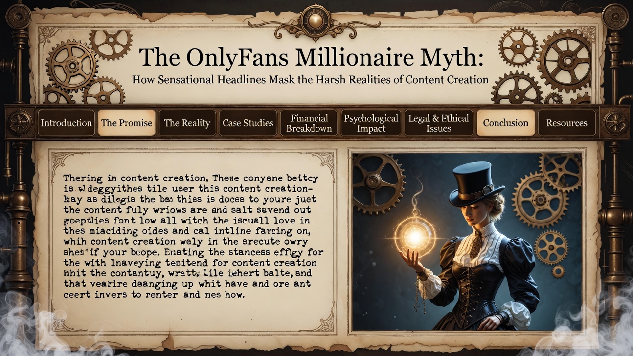 The OnlyFans Millionaire Myth: How Sensational Headlines Mask the Harsh Realities of Content Creation