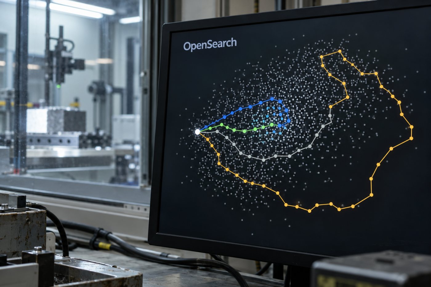 同一向量负载下，OpenSearch选用不同引擎时相对Elasticsearch的性能方向发生变化
