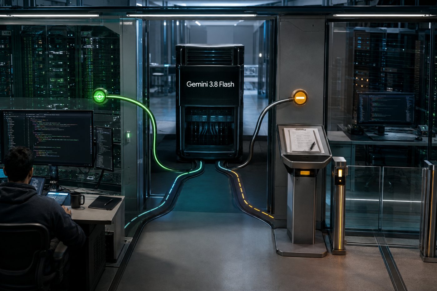 Gemini 3.8 Flash is ready for public API deployment, while Flash Cyber waits for Fairwind approval.