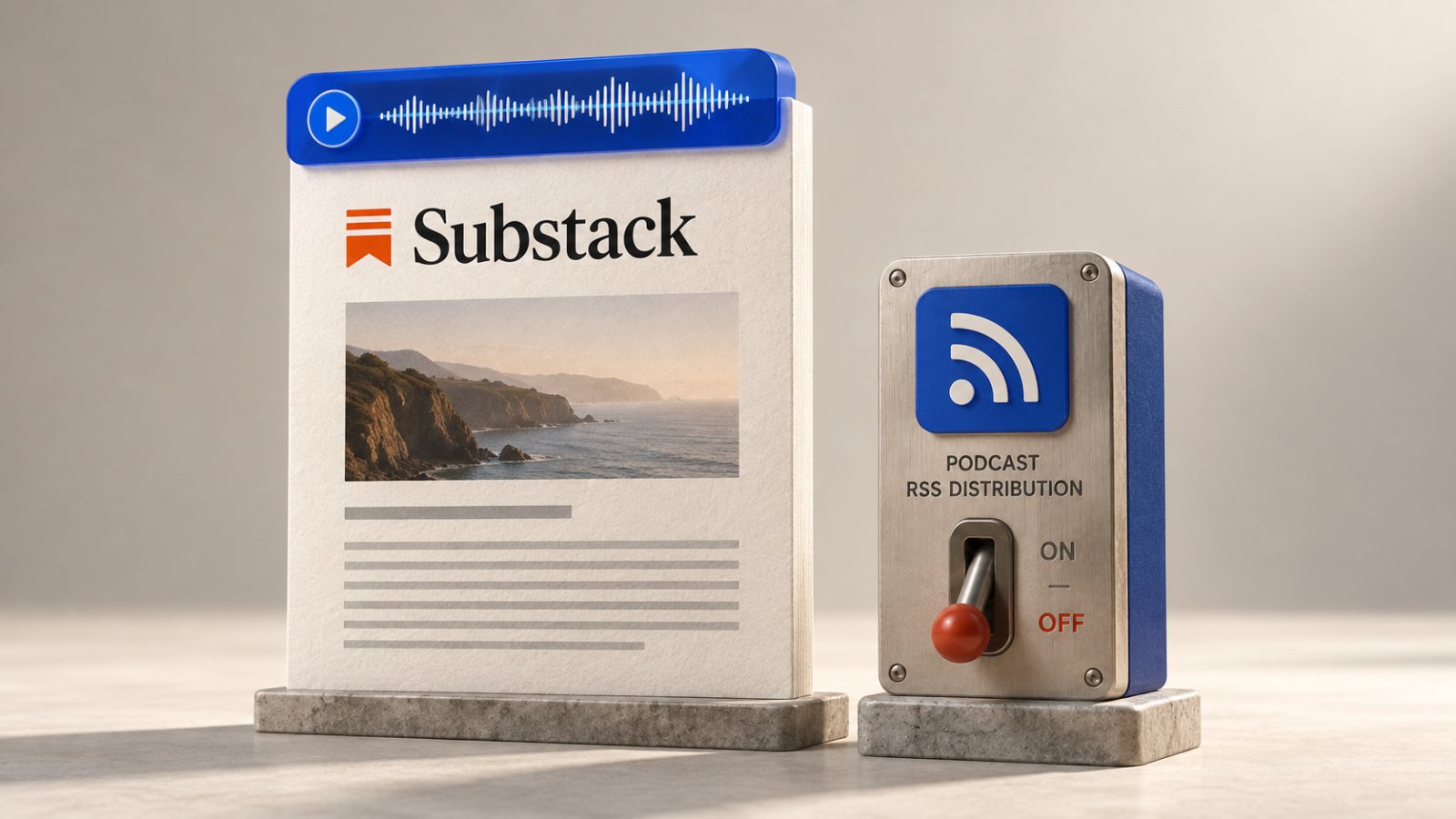 Substackの音声版は記事ごとに1本、RSS配信は別設定