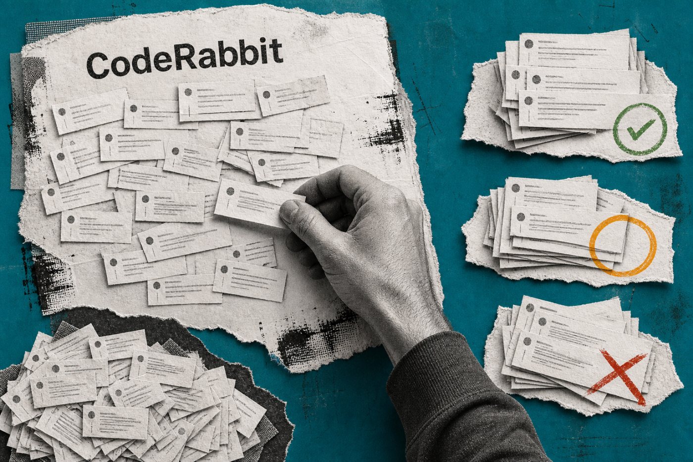 CodeRabbit की स्वचालित समीक्षा टिप्पणियों को स्वीकार, चर्चा या अस्वीकार करते विकासकर्ता