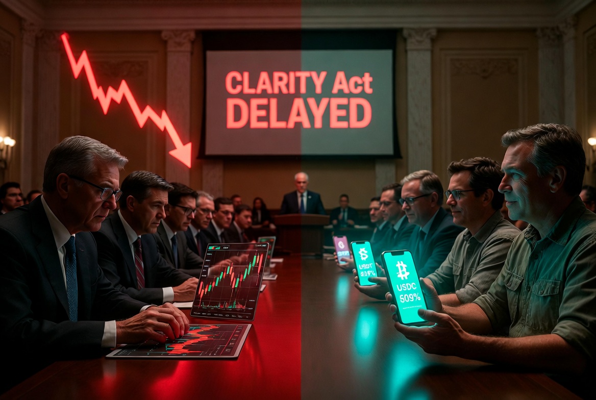 Битва за депозиты: Почему Сенат США откладывает «закон о ясности» (CLARITY Act)
