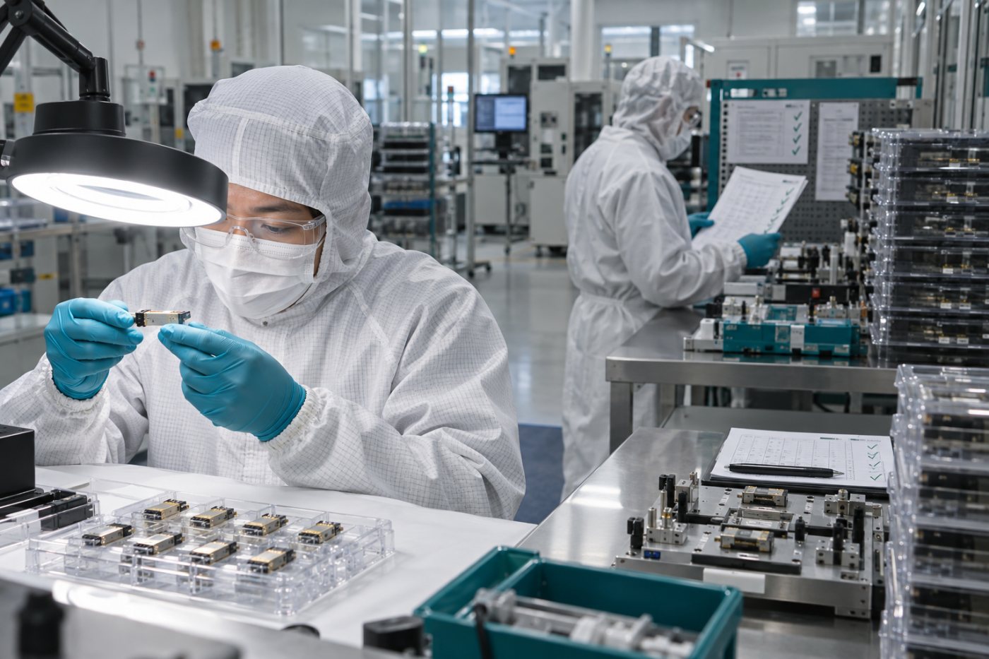 Optische Komponenten von Ayar Labs durchlaufen Validierung, Packaging-Prüfung und Freigabe für die Volumenproduktion bis Ende 2027.