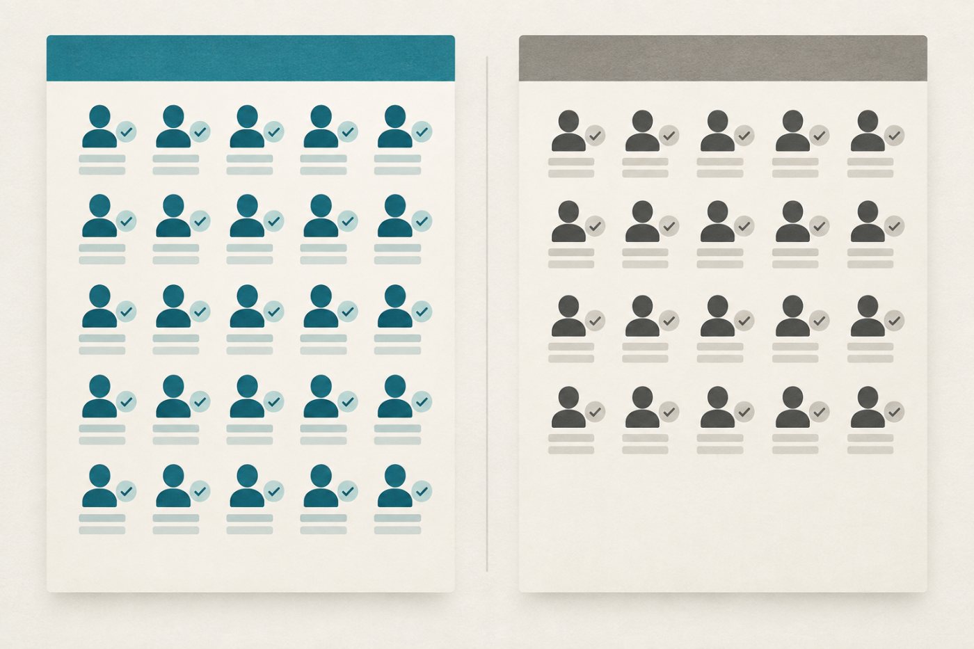 AI adopter ও তুলনীয় non-adopter ছোট ব্যবসার প্রথম বছরের payroll headcount ব্যবধান