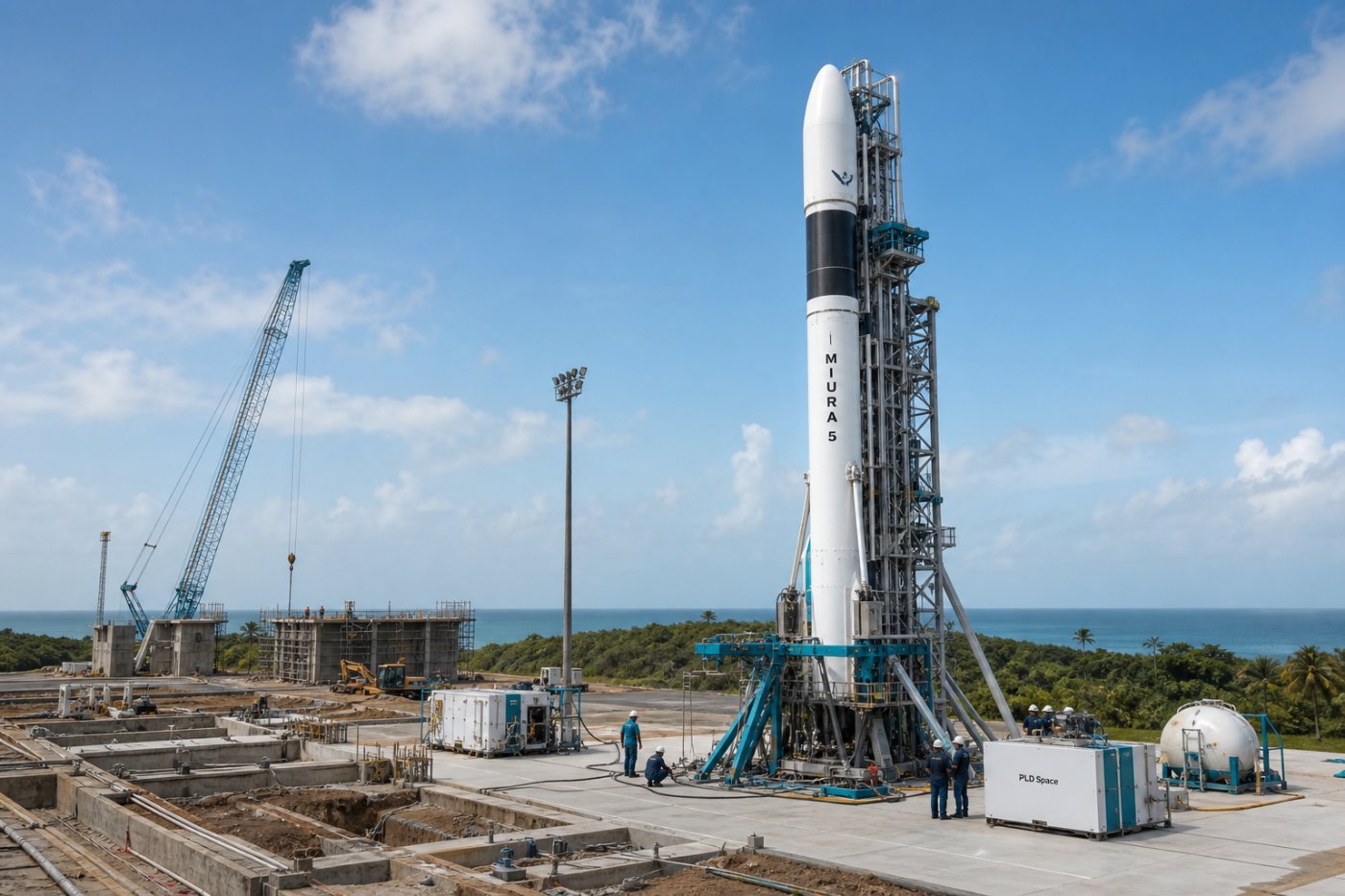 Kourou میں MIURA 5 کے لیے لانچ انفراسٹرکچر اور عملی مشنز کی تیاری