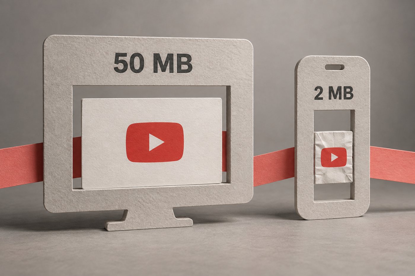 YouTubeサムネイルのパソコン50MBとモバイル2MBという容量上限の違い