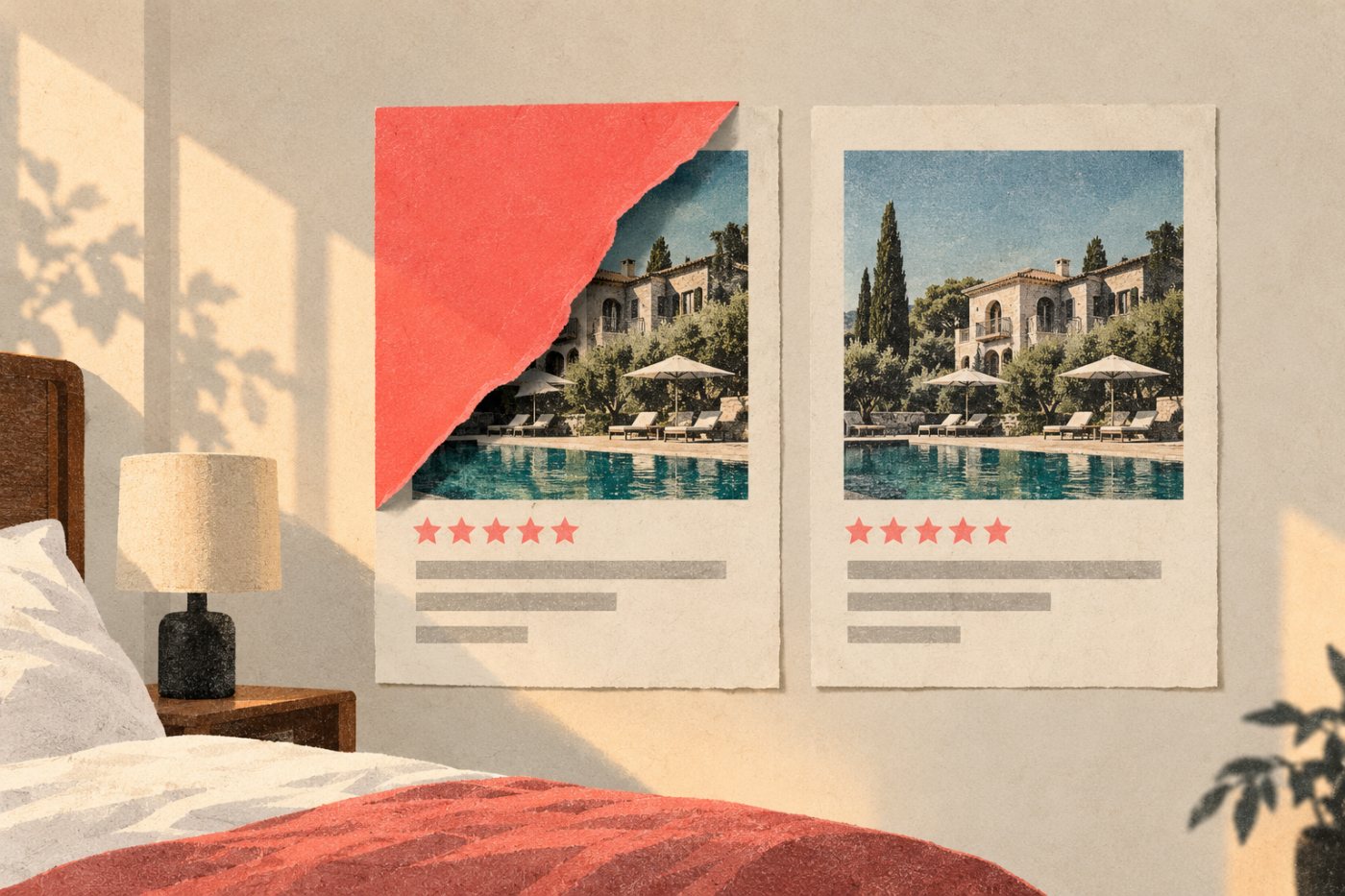 Dezelfde hotelreviewinhoud maakt zichtbaar dat laadsnelheid en visuele stabiliteit afzonderlijk worden beoordeeld.