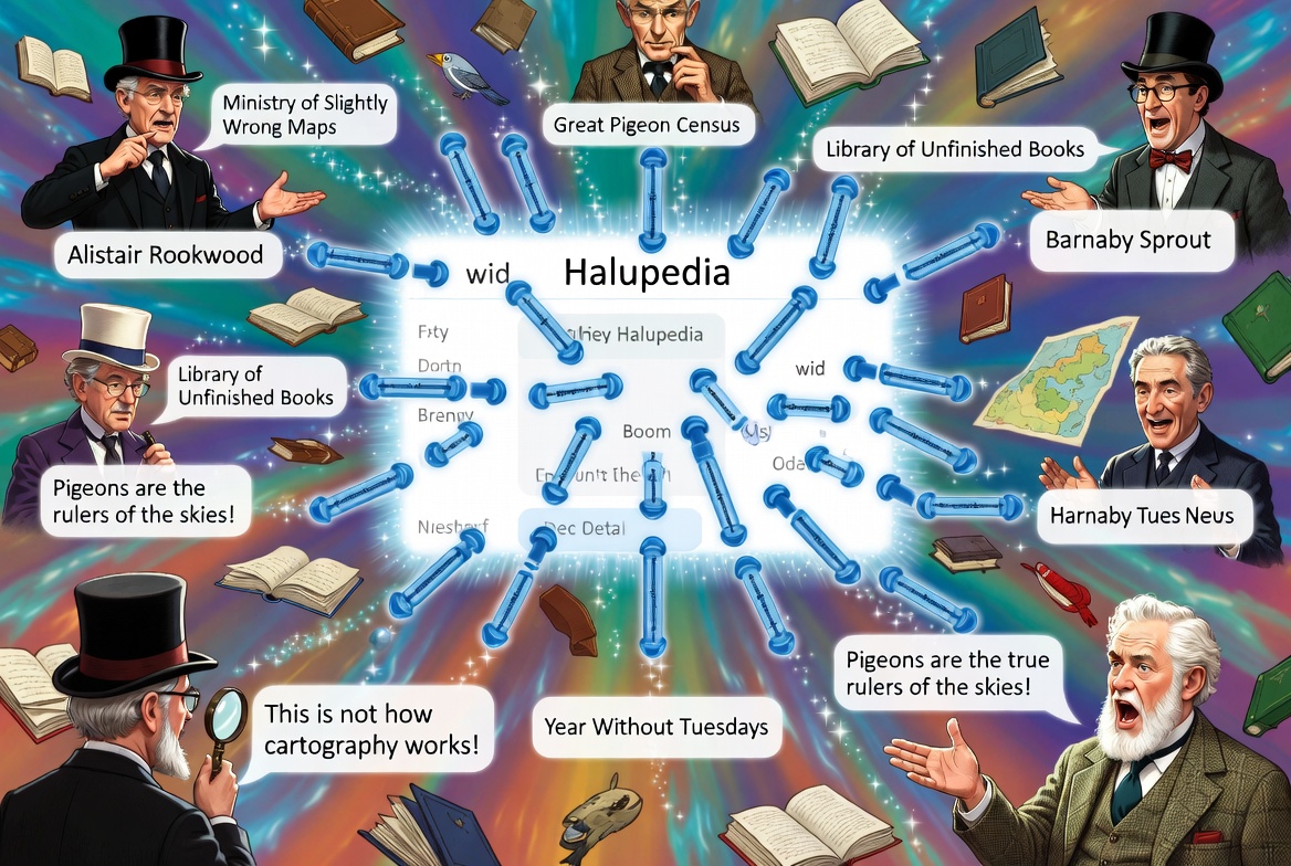 The Perfect Degenerate Time-Killer: Halupedia — The Infinite Hallucinating Wikipedia