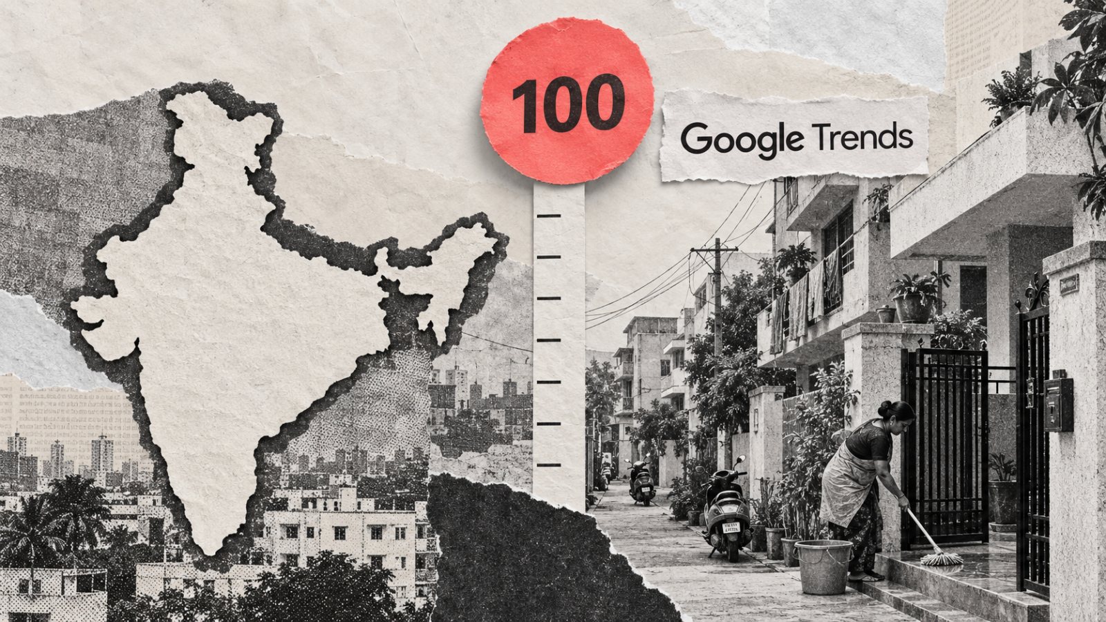 Google Trends से विचार जाँचें—100 का अंक खोज संख्या नहीं बताता