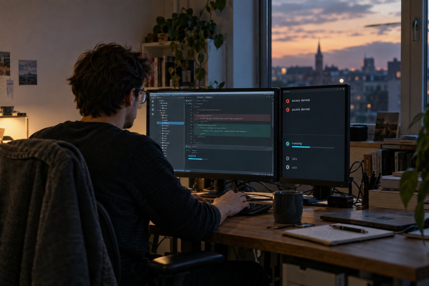 Ein KI-Coding-Assistent bearbeitet Code mit begrenztem Dateizugriff, gesperrten Netzwerkzielen und nur einem freigegebenen Werkzeug.