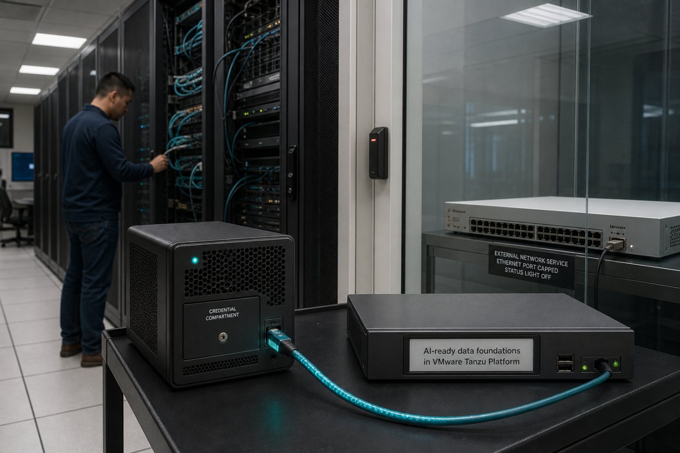منظور شدہ data product تک محدود رسائی اور غیر منظور شدہ connection کو روکنے والا deny-by-default agent sandbox
