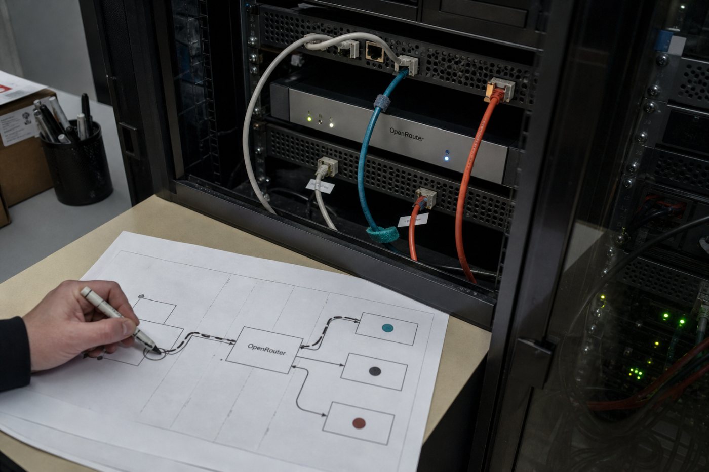 OpenRouter dirige una solicitud entre modelos de distintos proveedores sin ser propietario de esos modelos.