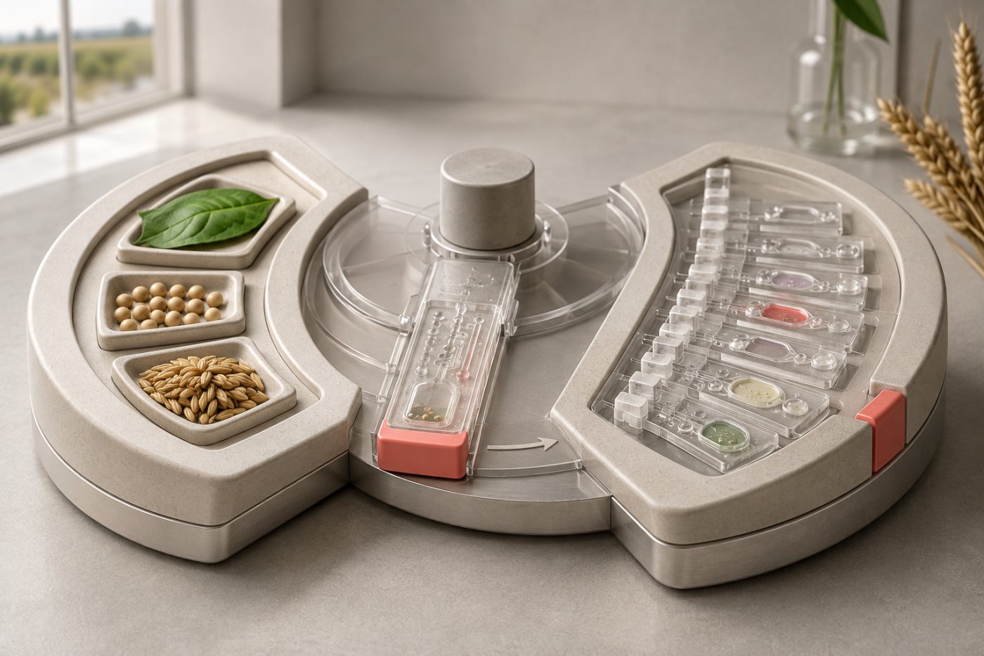 Chips microfluídicos da Doroth processam amostras agrícolas para identificar microrganismos e outros alvos moleculares.