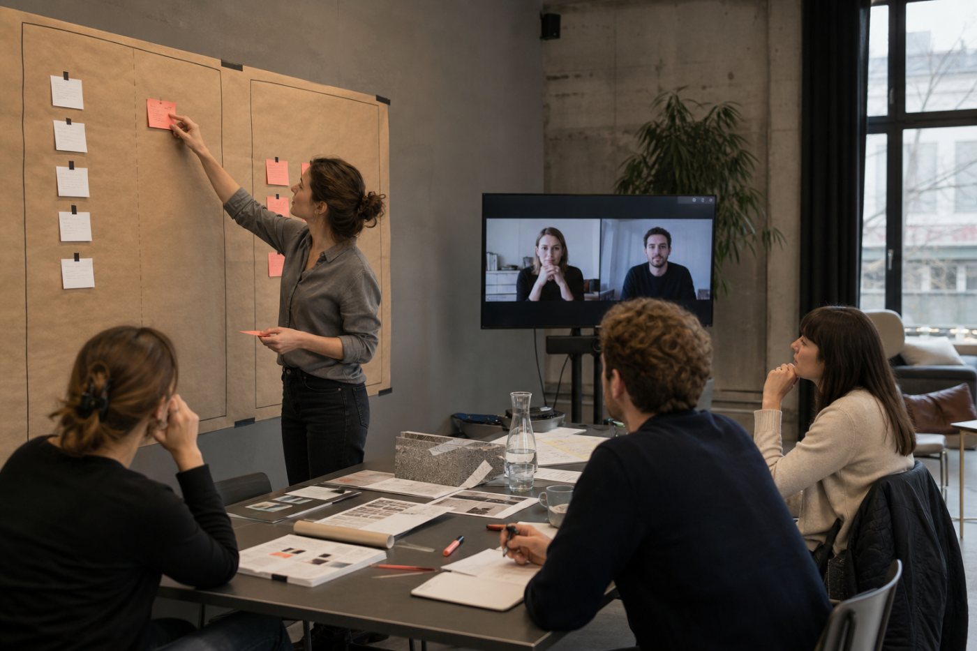 Ein hybrides Team trennt konzentrierte Einzelarbeit von einer begründeten gemeinsamen Präsenzphase.