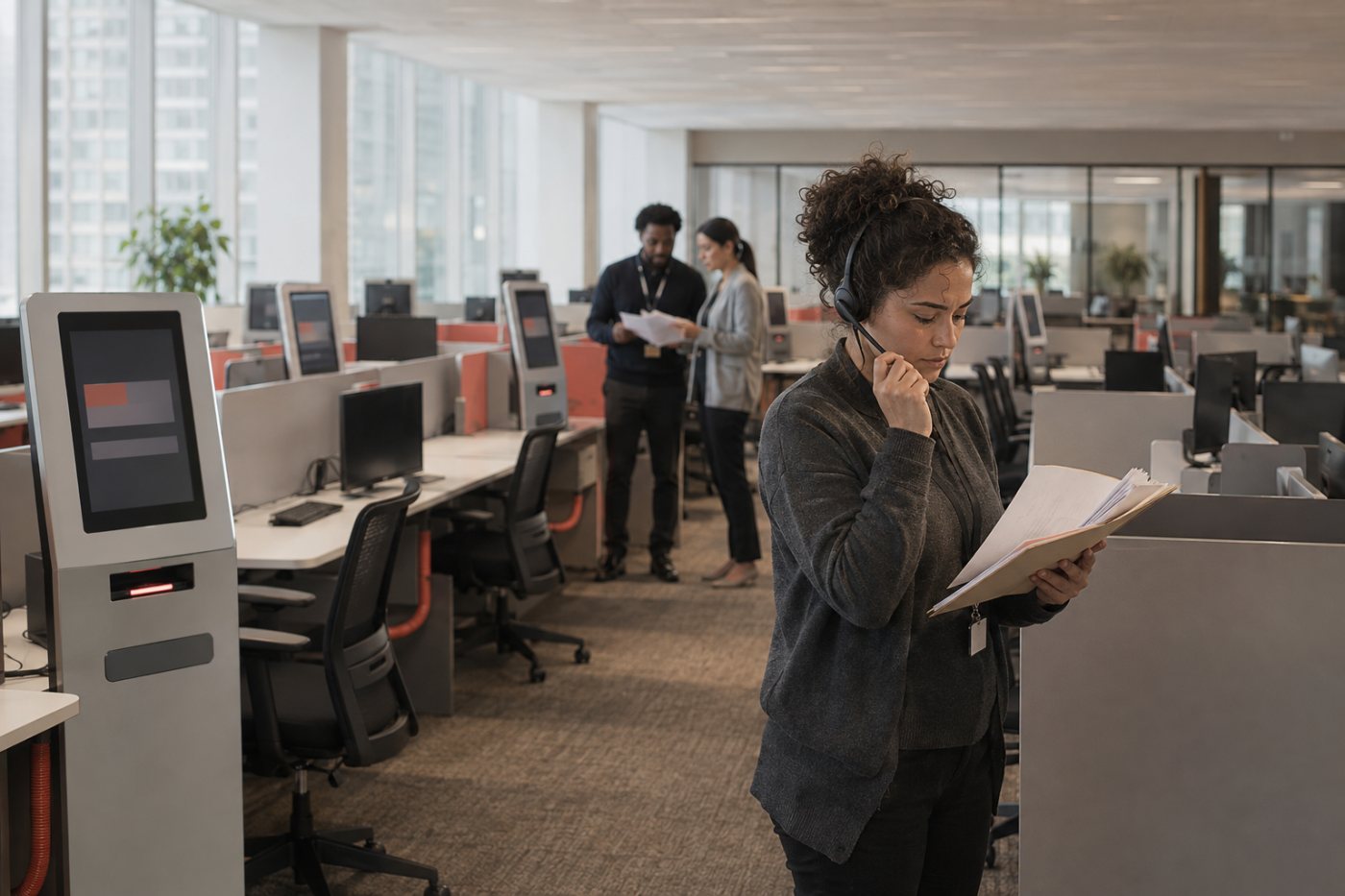 Automated systems handle routine customer requests as fewer employees remain for complex work, reflecting Gates’s jobs forecast.