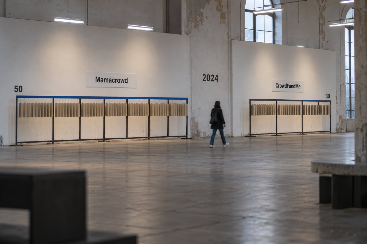Confronto delle campagne avviate nel 2024: 50 su Mamacrowd e 30 su CrowdFundMe.
