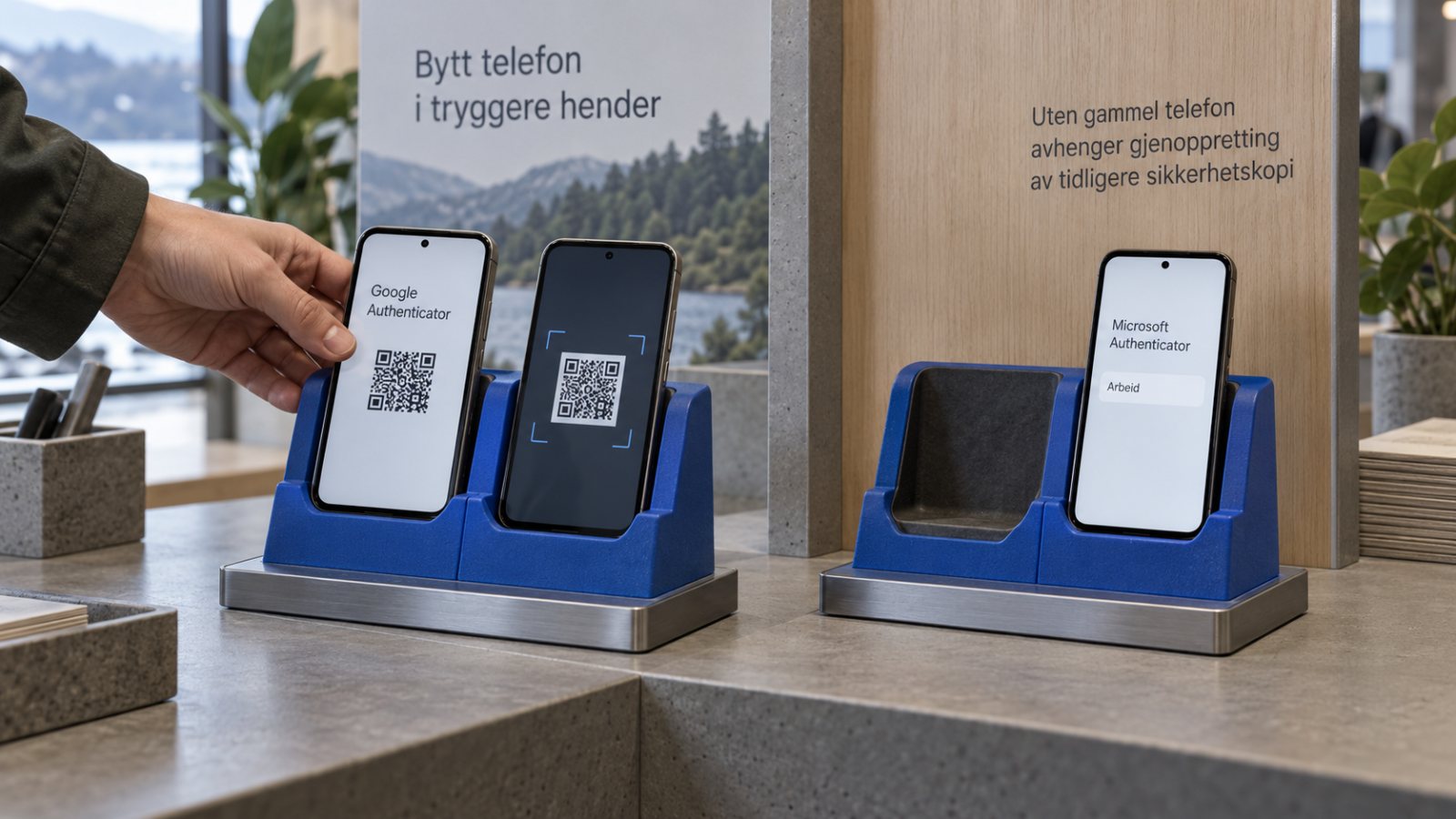 Google eller Microsoft Authenticator: telefonbyttet avgjør valget