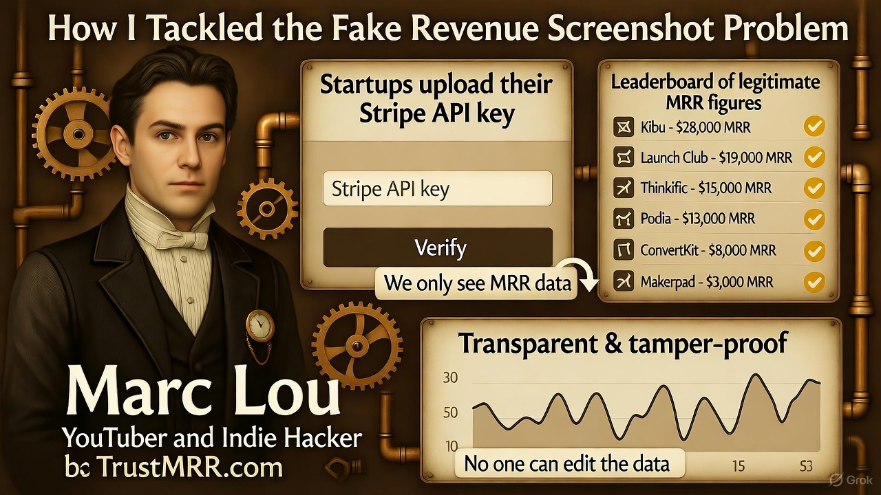 How YouTuber and Indie Hacker Marc Lou Tackled the Fake Revenue Screenshot Problem